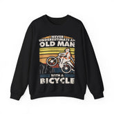 Never Underestimate An Old Man With A Dirt Bike Crewneck Sweatshirt