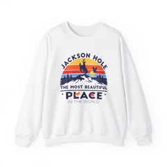 Jackson Hole The Most Beautiful Place In The World Wyoming Crewneck Sweatshirt