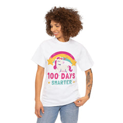 Smarter 100th Day of School Unicorn Rainbow T-Shirt