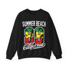 California Beach San Diego Surfing Camping Fans Crewneck Sweatshirt