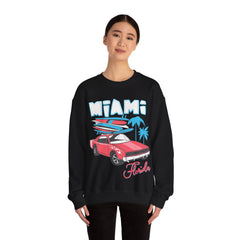 Florida Miami Beach Sun Palm Tree Souvenir Crewneck Sweatshirt