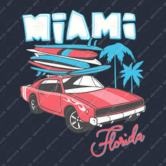 Florida Miami Beach Sun Palm Tree Souvenir Crewneck Sweatshirt