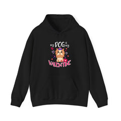 My Dog Is My Valentine Funny Puppy For Dog Lover Hoodie