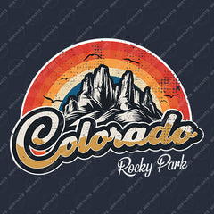 Colorado Rocky Mountain Retro Vintage Nature T-Shirt