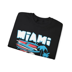 Florida Miami Beach Sun Palm Tree Souvenir Crewneck Sweatshirt