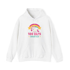 Smarter 100th Day Of School Unicorn Rainbow Hoodie