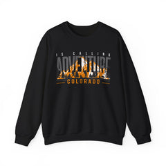 Adventure Is Calling Colorado Outdoor Mountain Crewneck Sweatshirt
