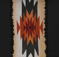 Nightfall Nomad: Handcrafted Black Western Tassel Handbag with Aztec Motif