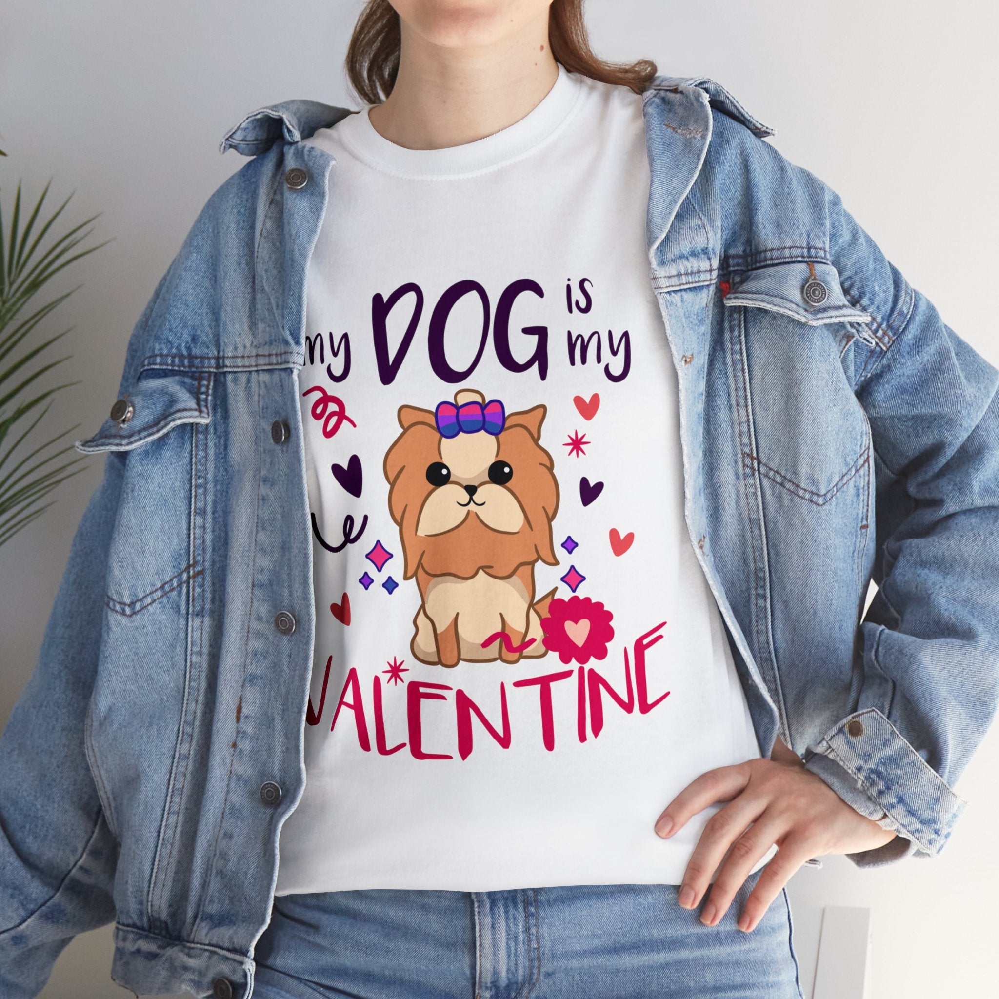 My Dog is My Valentine Funny Puppy For Dog Lover T-Shirt