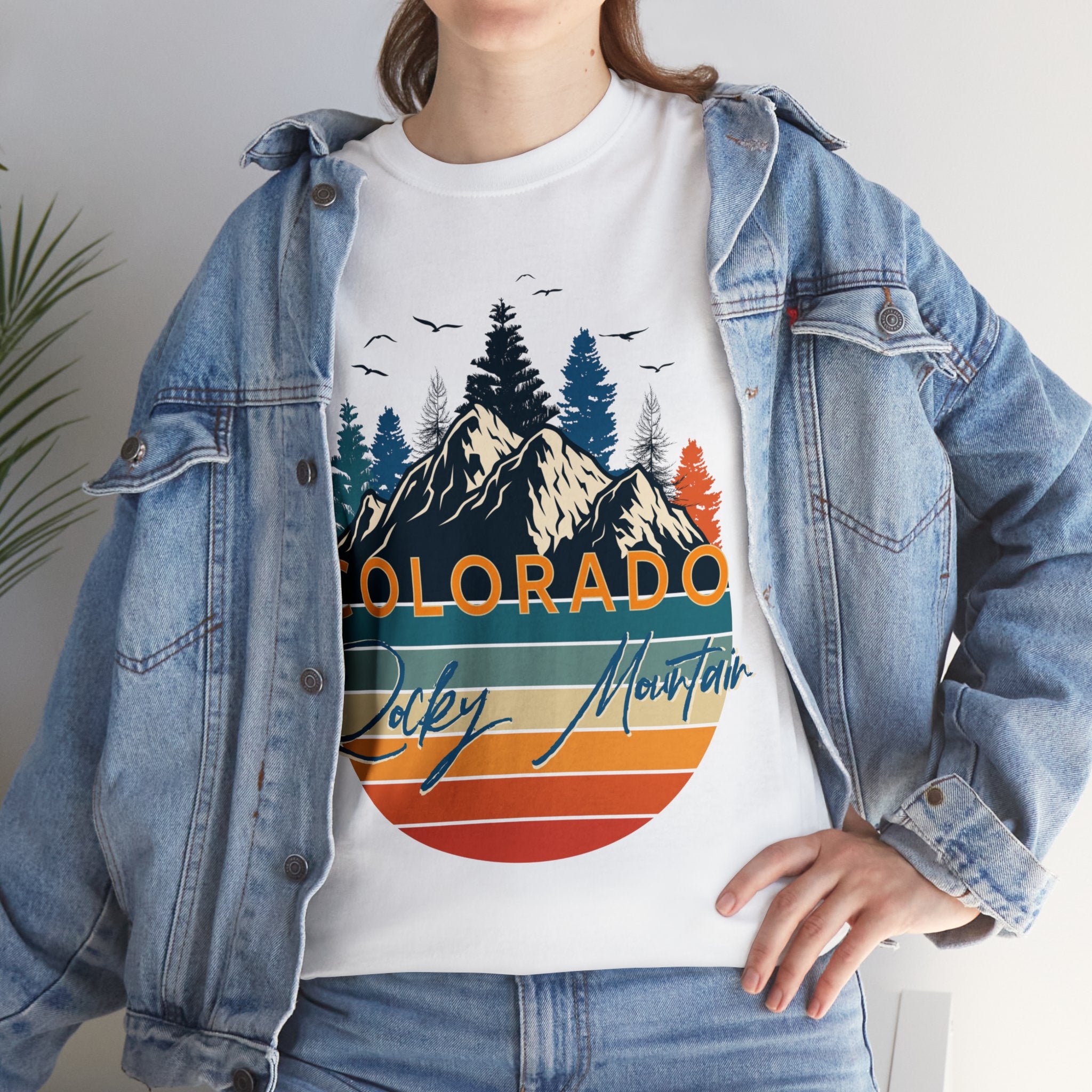 Colorado Retro Vintage Mountains Nature Hiking T-Shirt