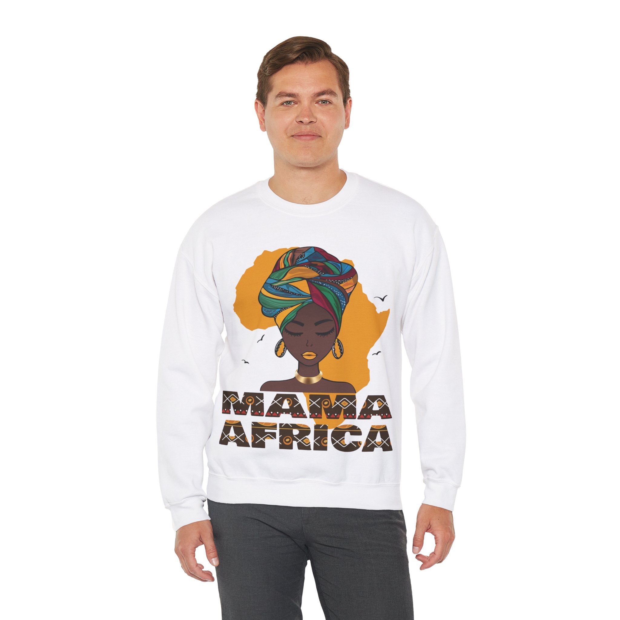 Mama Africa Map & Face Funny Top Crewneck Sweatshirt