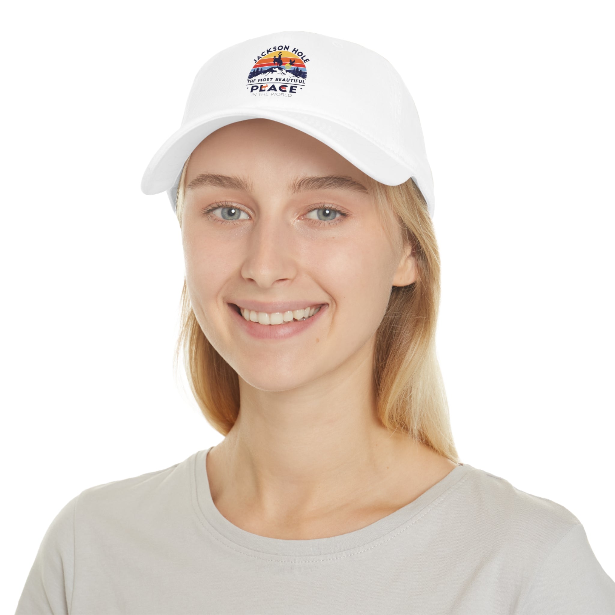 Discover the Beauty: Jackson Hole, Wyoming Low Profile Baseball Cap