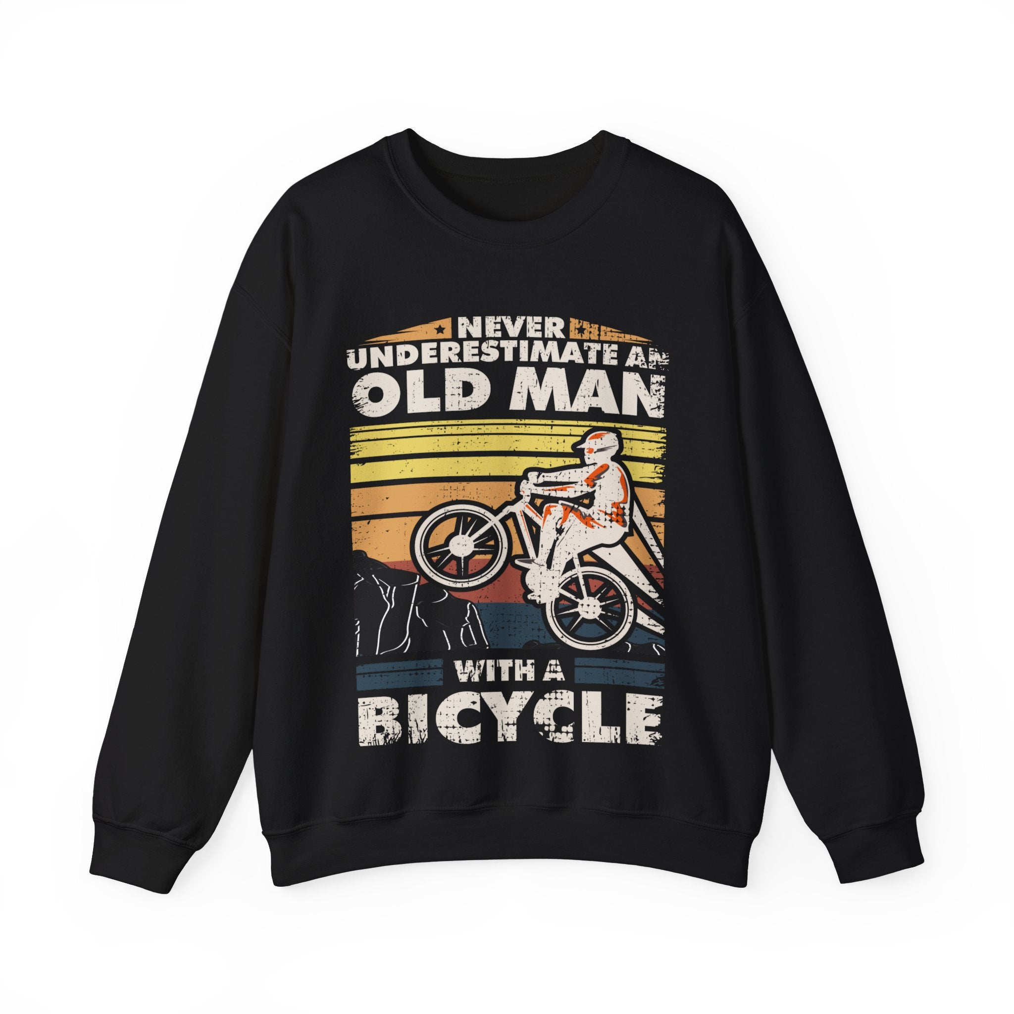 Never Underestimate An Old Man With A Dirt Bike Crewneck Sweatshirt