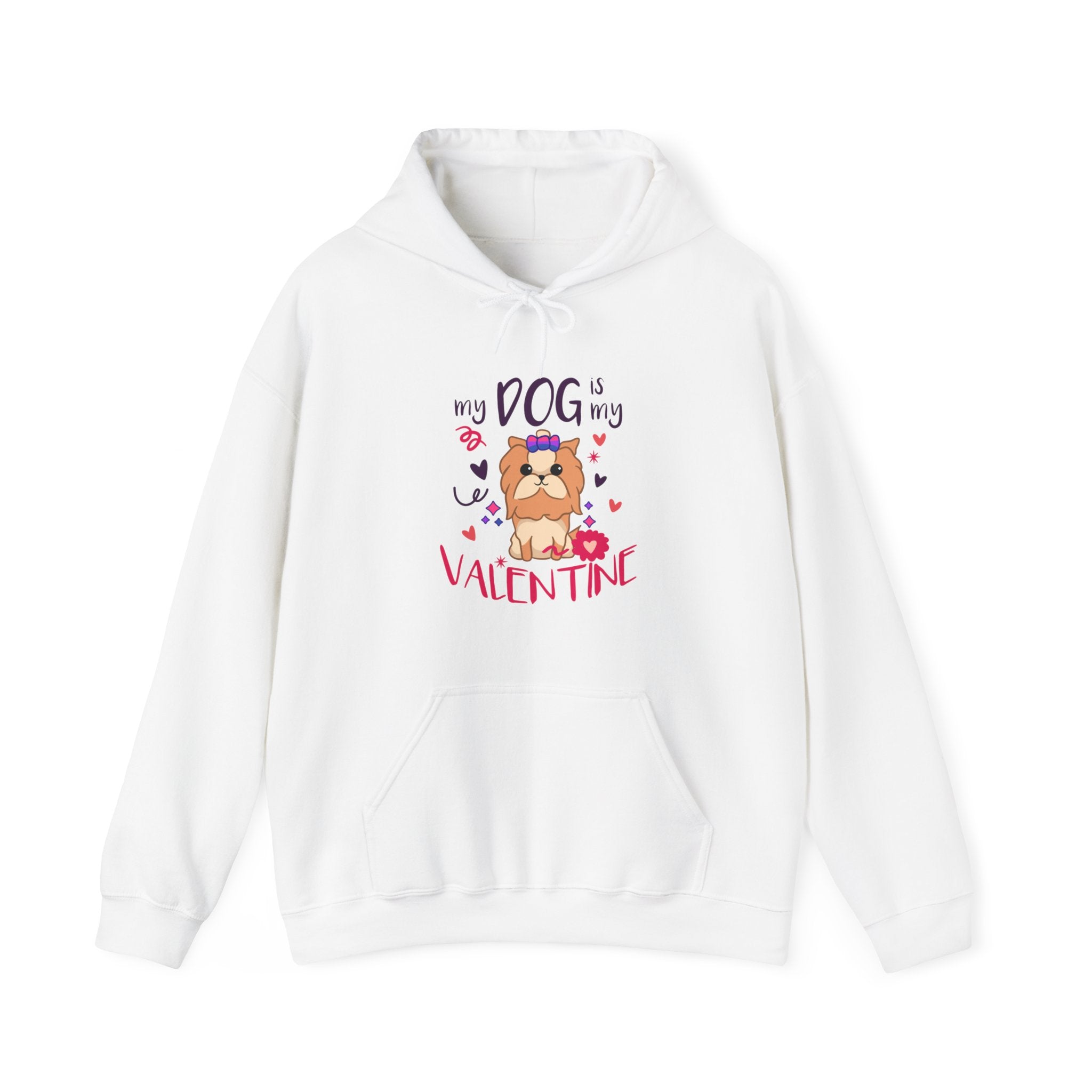 My Dog Is My Valentine Funny Puppy For Dog Lover Hoodie