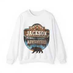 Welcome To Jackson Wyoming Adventure Lovers Crewneck Sweatshirt