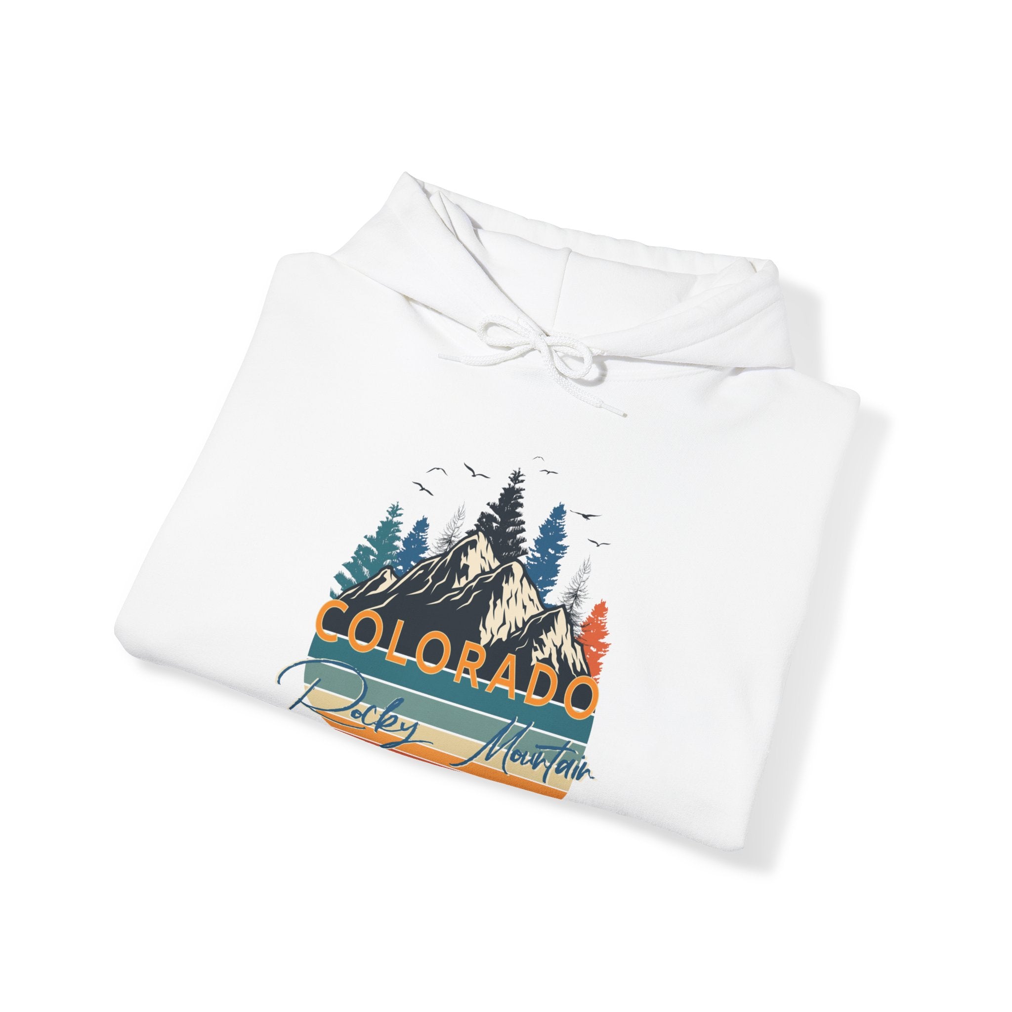 Colorado Retro Vintage Mountains Nature Hiking Hoodie