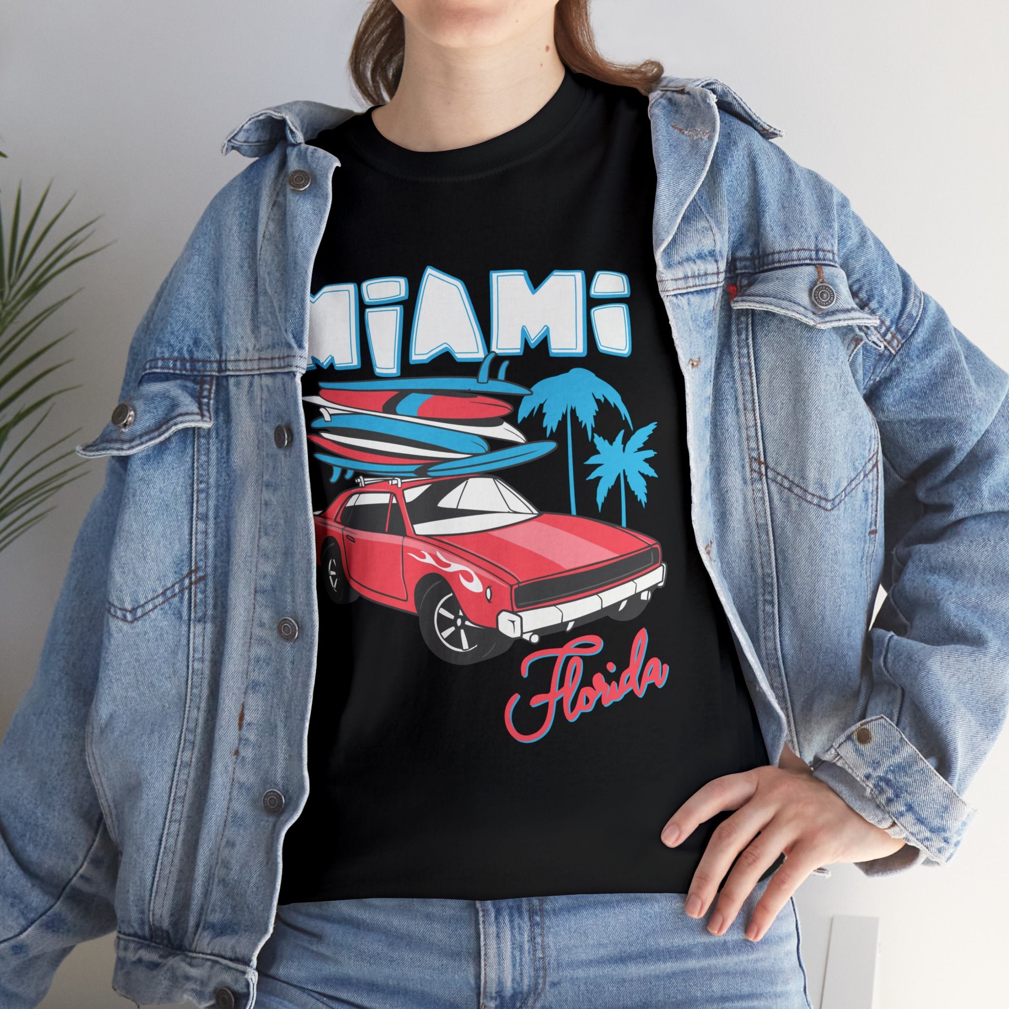 Florida Miami Beach Sun Palm Tree Souvenir T-Shirt