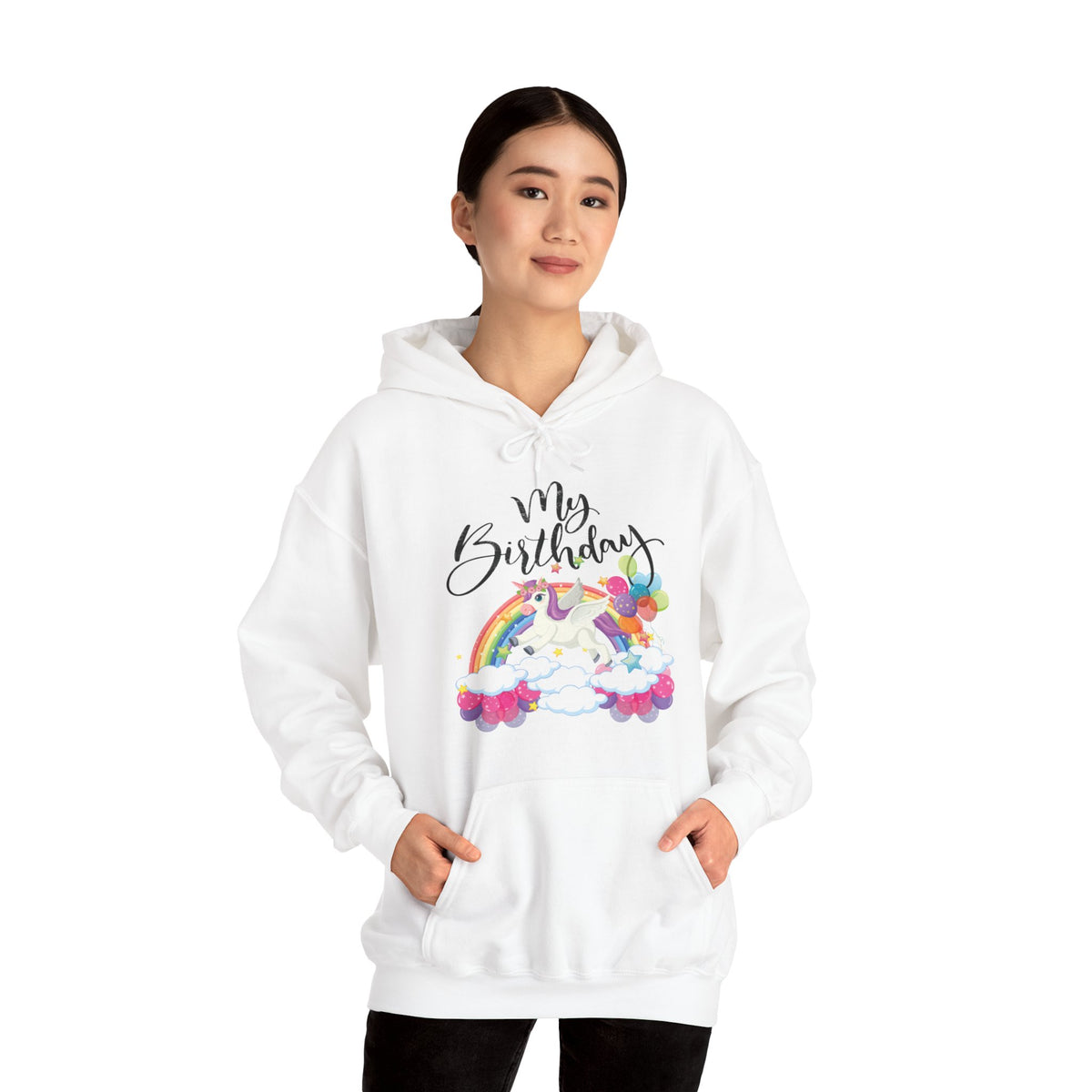 My Birthday Retro Unicorn And Rainbow Hoodie