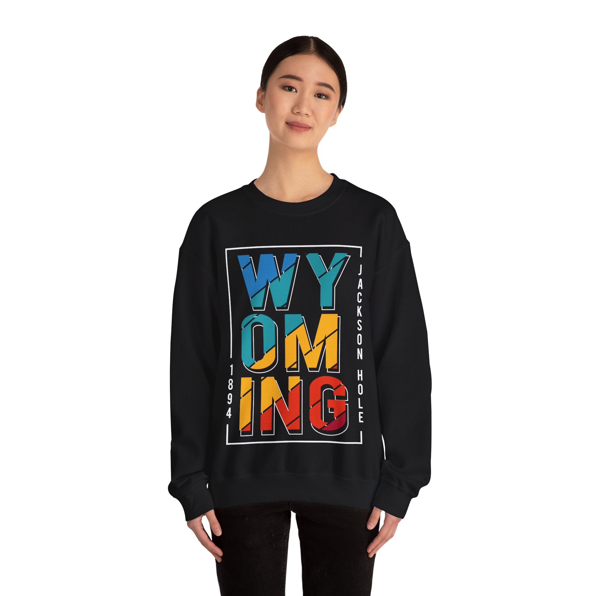 Best Vintage Wyoming Decal Jackson Hole Crewneck Sweatshirt