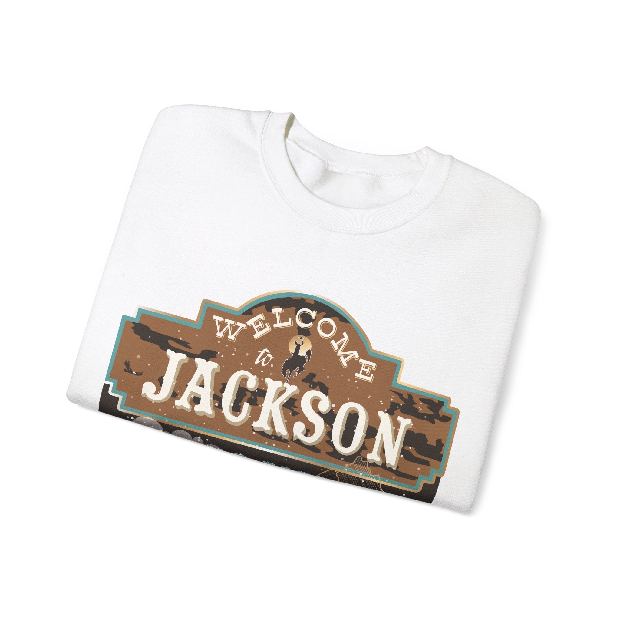 Welcome To Jackson Wyoming Adventure Lovers Crewneck Sweatshirt