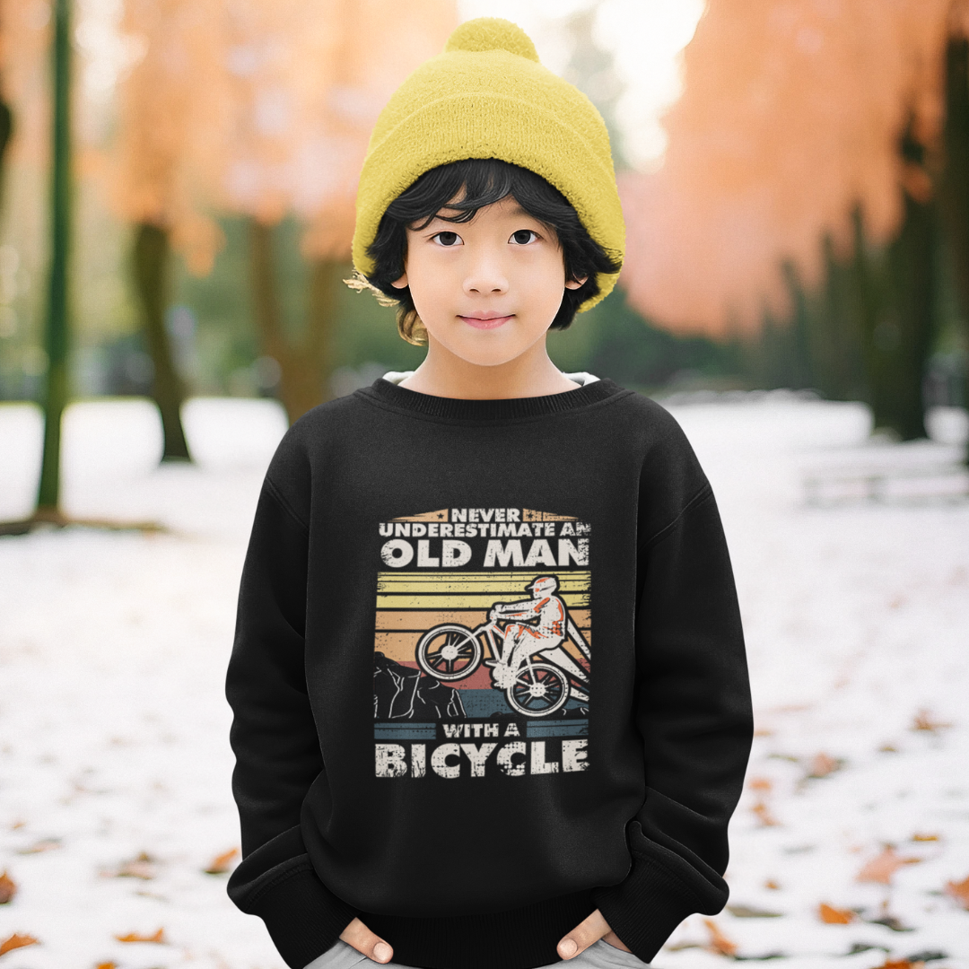 Never Underestimate An Old Man With A Dirt Bike Crewneck Sweatshirt