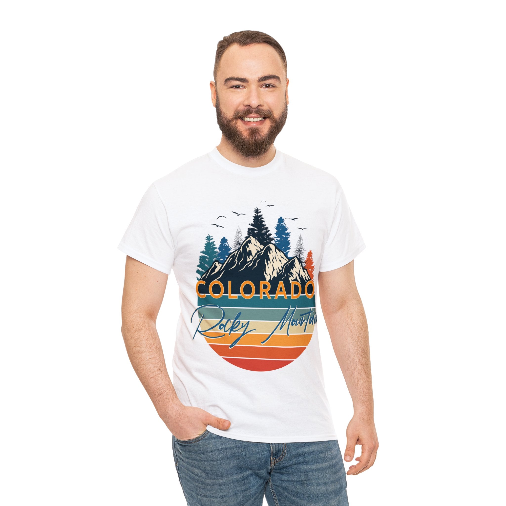 Colorado Retro Vintage Mountains Nature Hiking T-Shirt