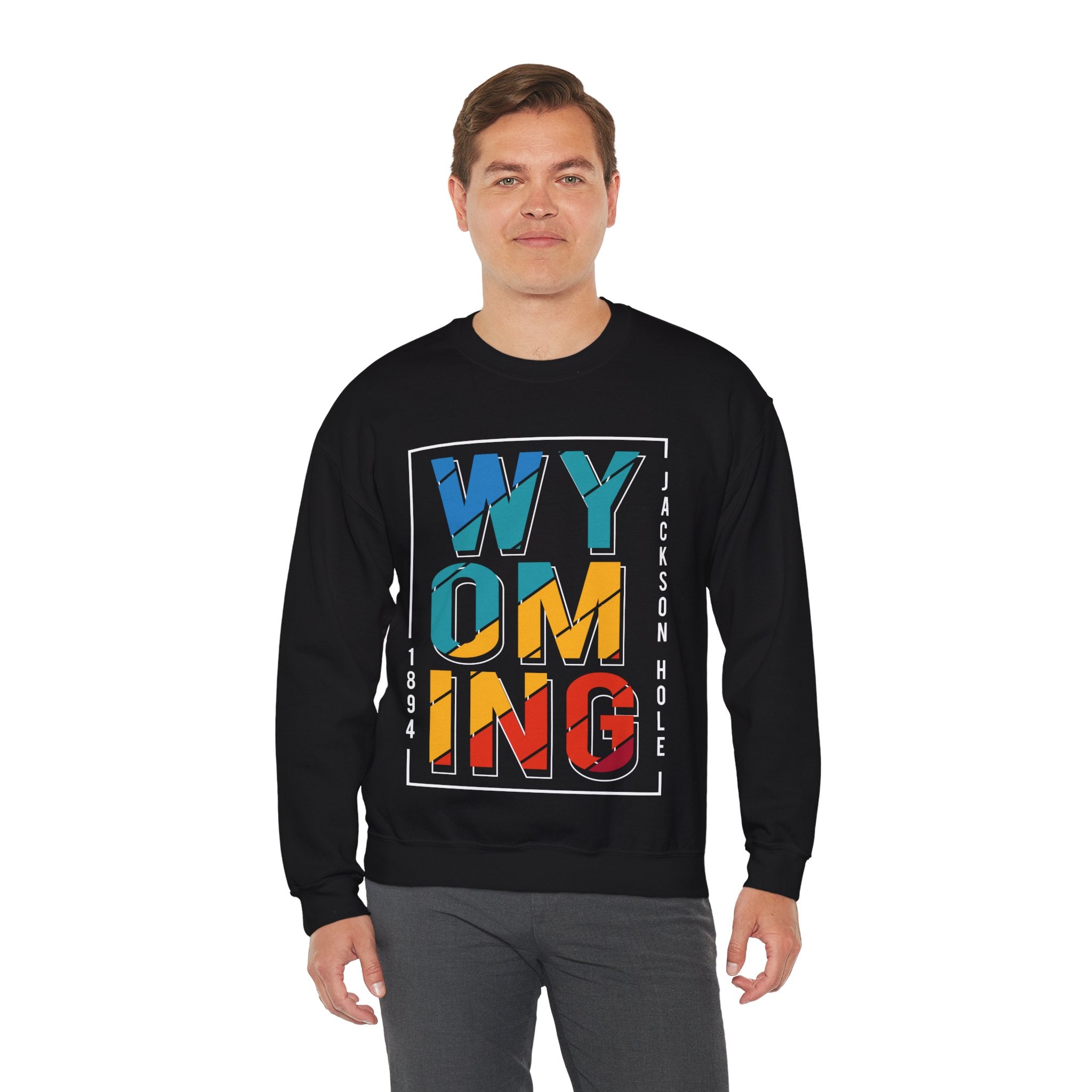 Best Vintage Wyoming Decal Jackson Hole Crewneck Sweatshirt