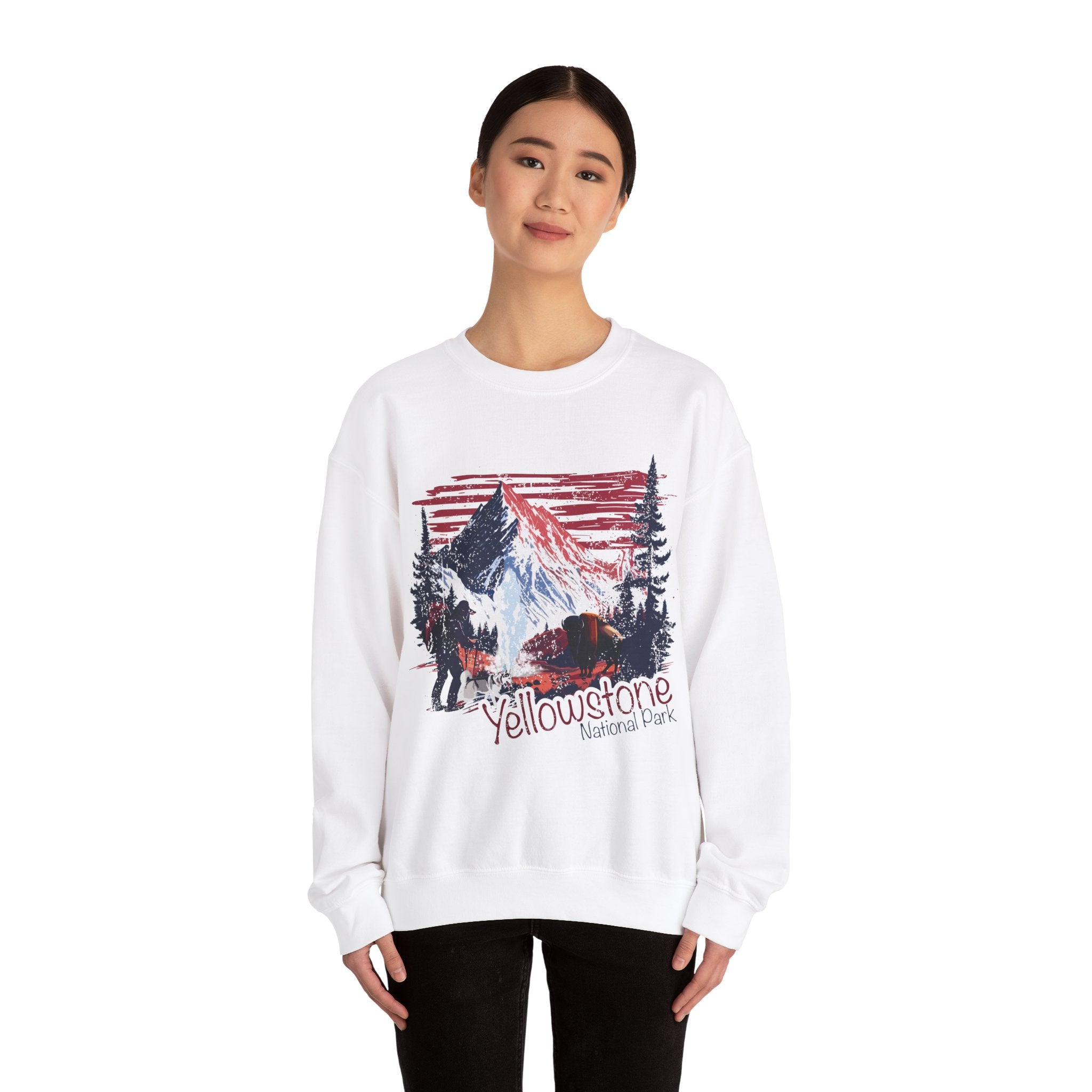 Hike, Camp, And Explore With Yellowstone National Park Crewneck Sweatshirt