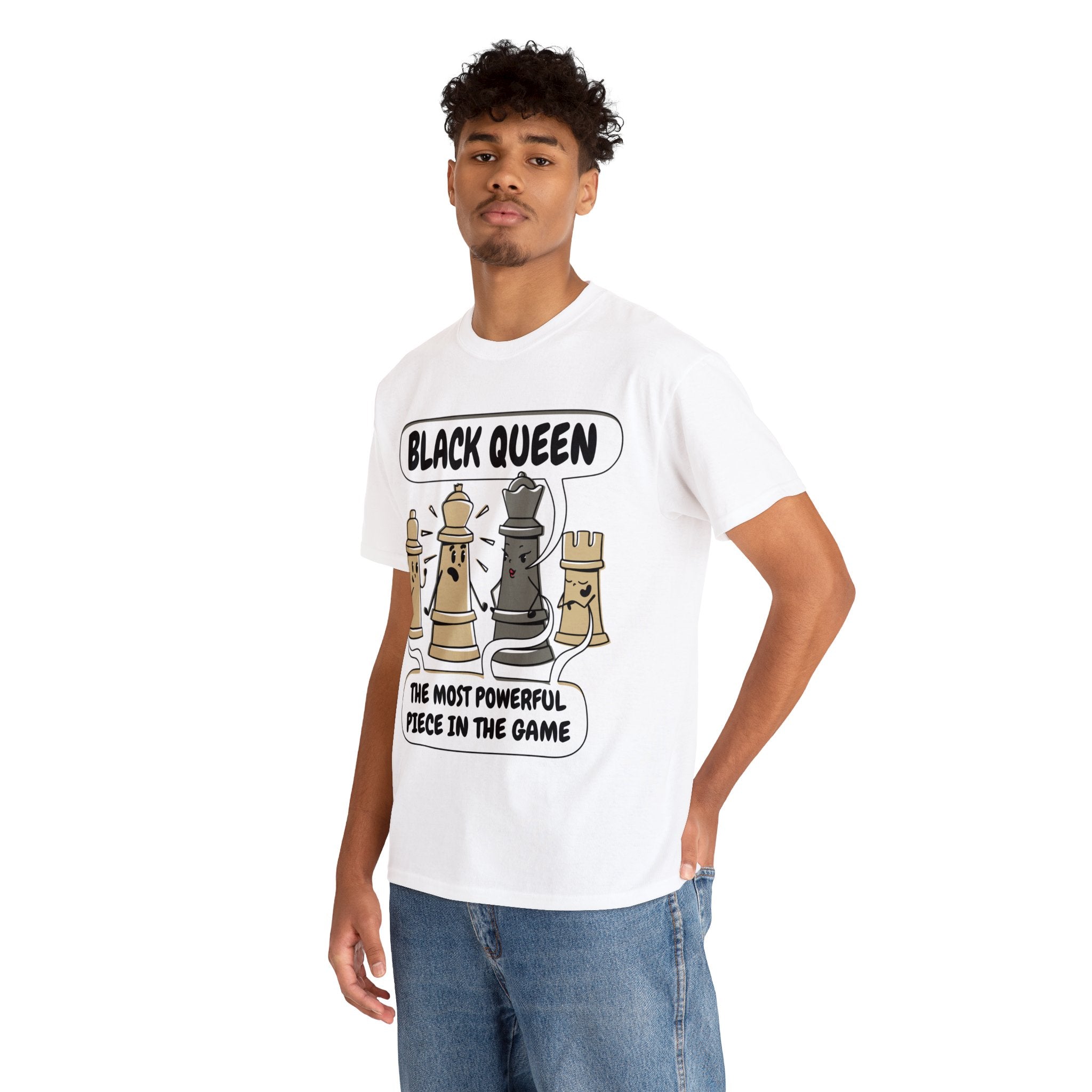 Womens Black Queen Most Powerful Chess African T-Shirt