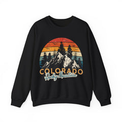 Colorado Rocky Mountain Retro Vintage Nature Crewneck Sweatshirt