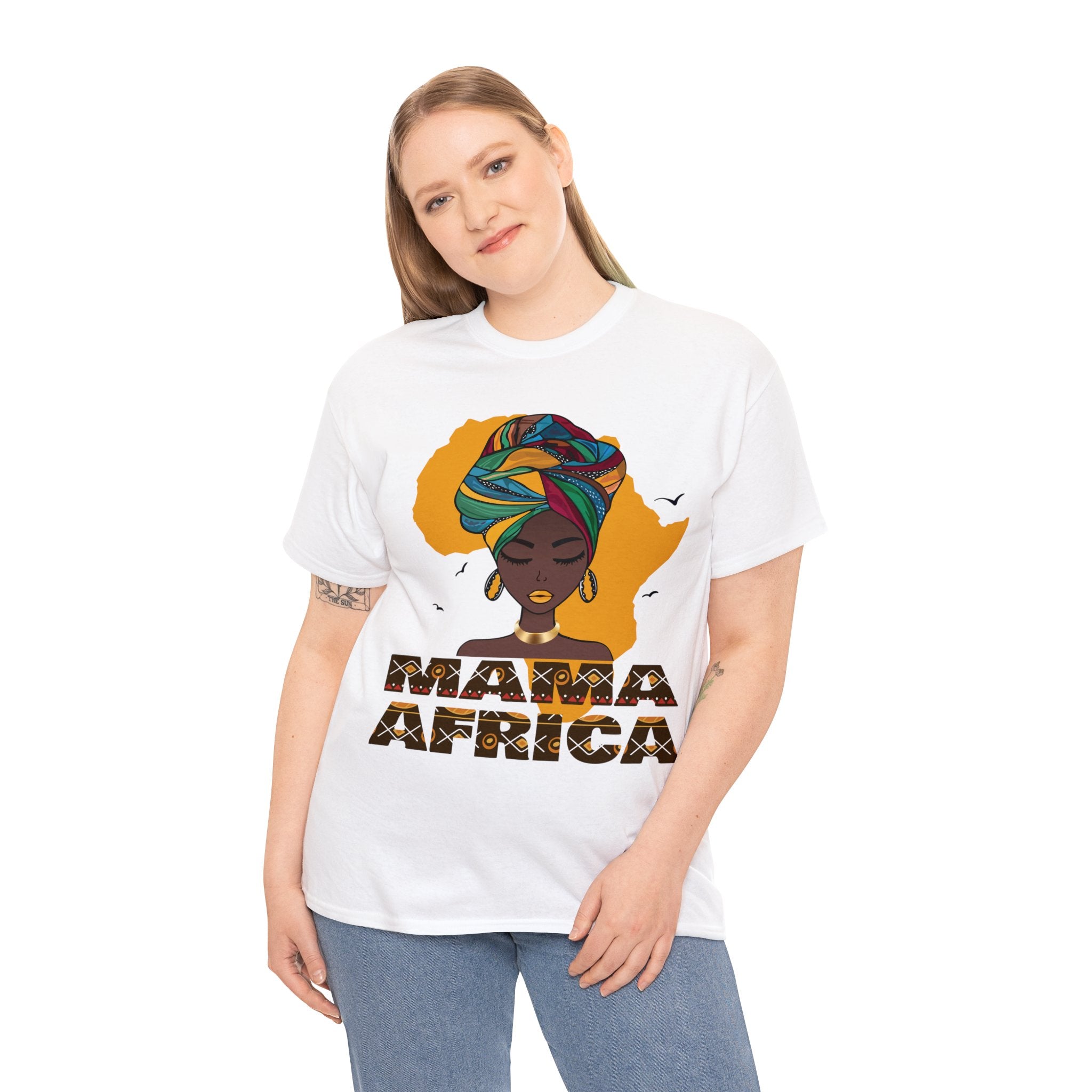 Mama Africa Map & Face Funny Top T-Shirt