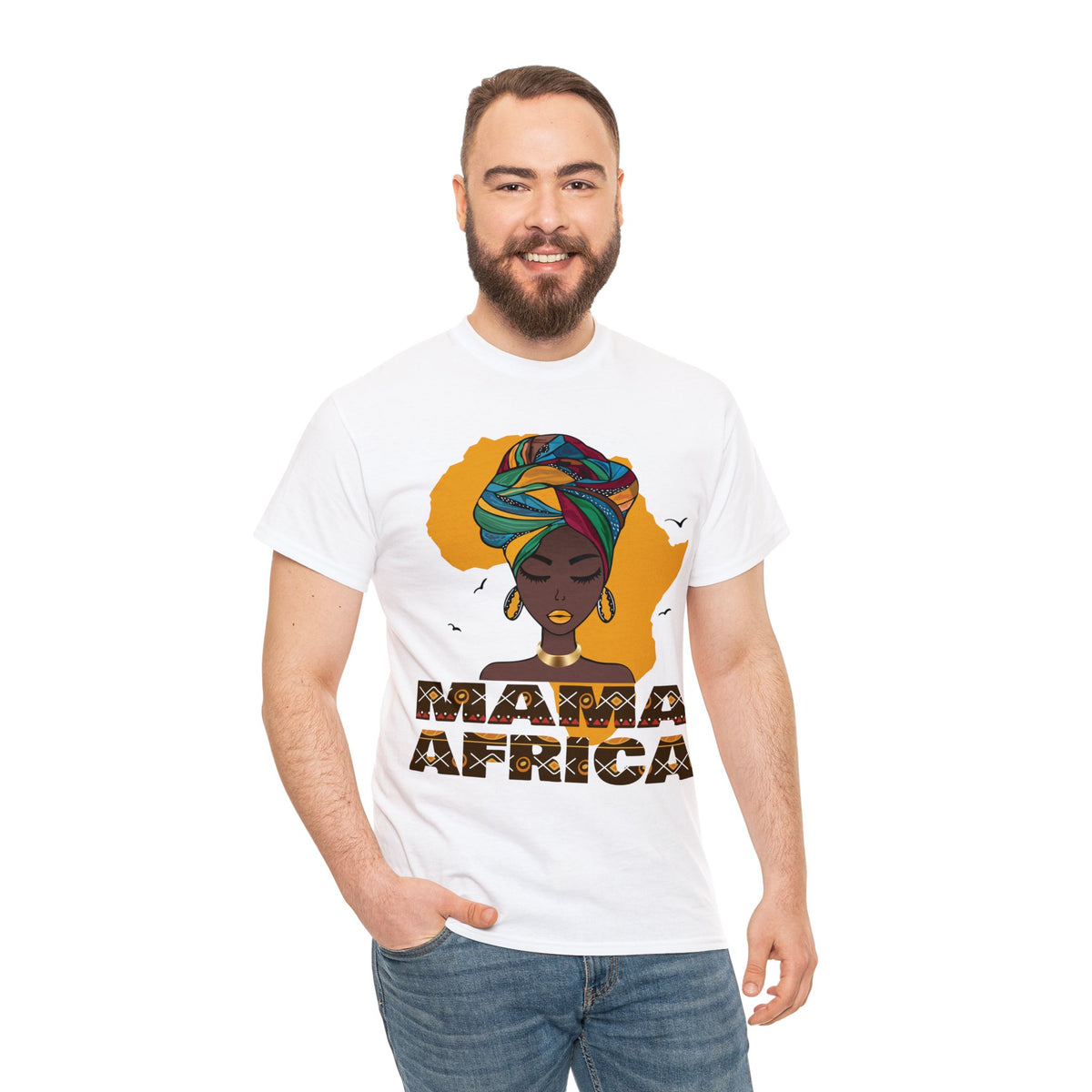 Mama Africa Map & Face Funny Top T-Shirt