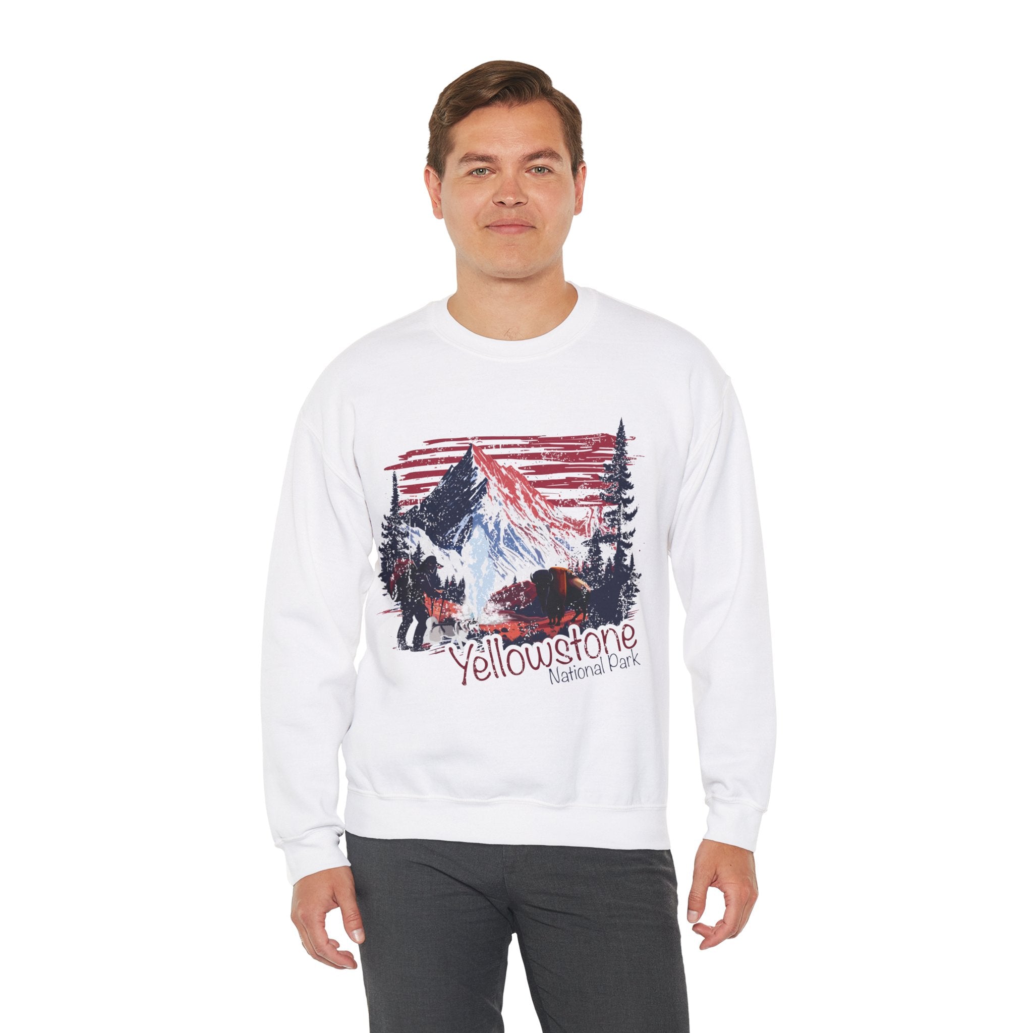 Hike, Camp, And Explore With Yellowstone National Park Crewneck Sweatshirt