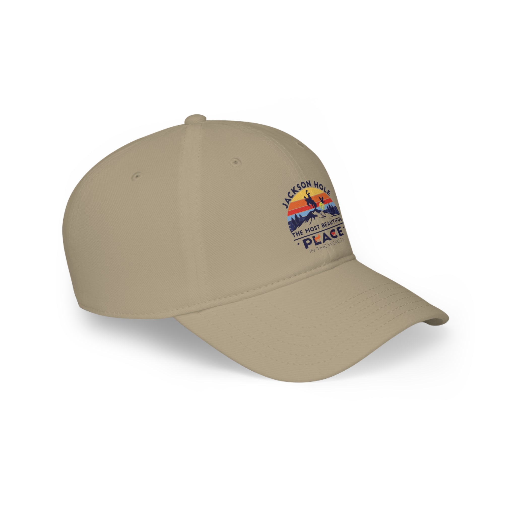 Discover the Beauty: Jackson Hole, Wyoming Low Profile Baseball Cap