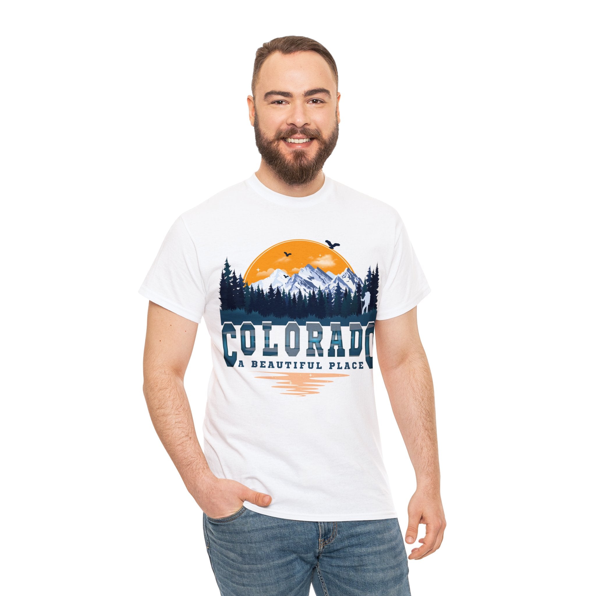 Colorado A Beautiful Place Retro Vintage Mountains Nature Hiking T-Shirt