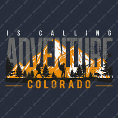 Adventure Is Calling Colorado Outdoor Mountain Crewneck Sweatshirt