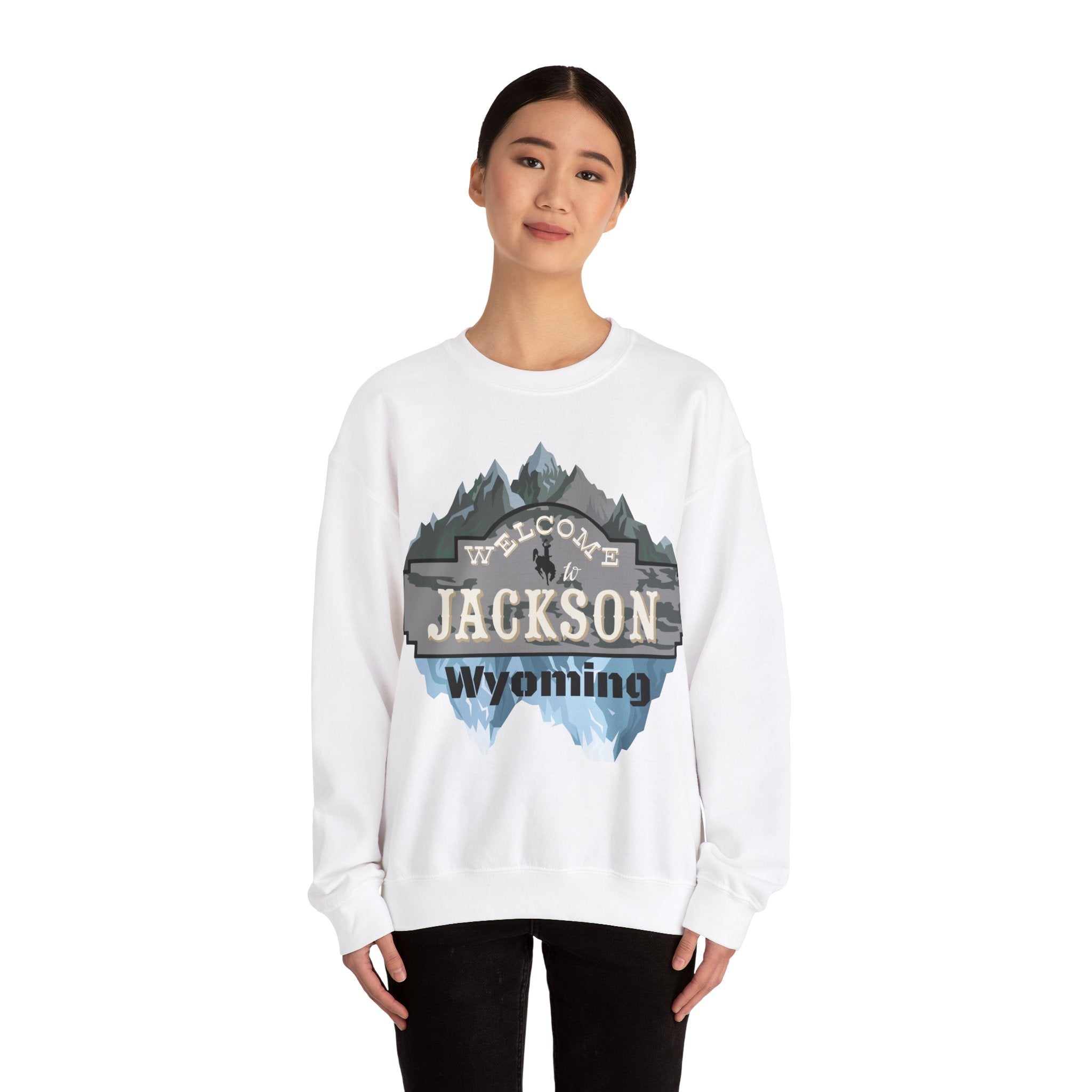 The Jackson Hole Wyoming Snow Lovers Crewneck Sweatshirt