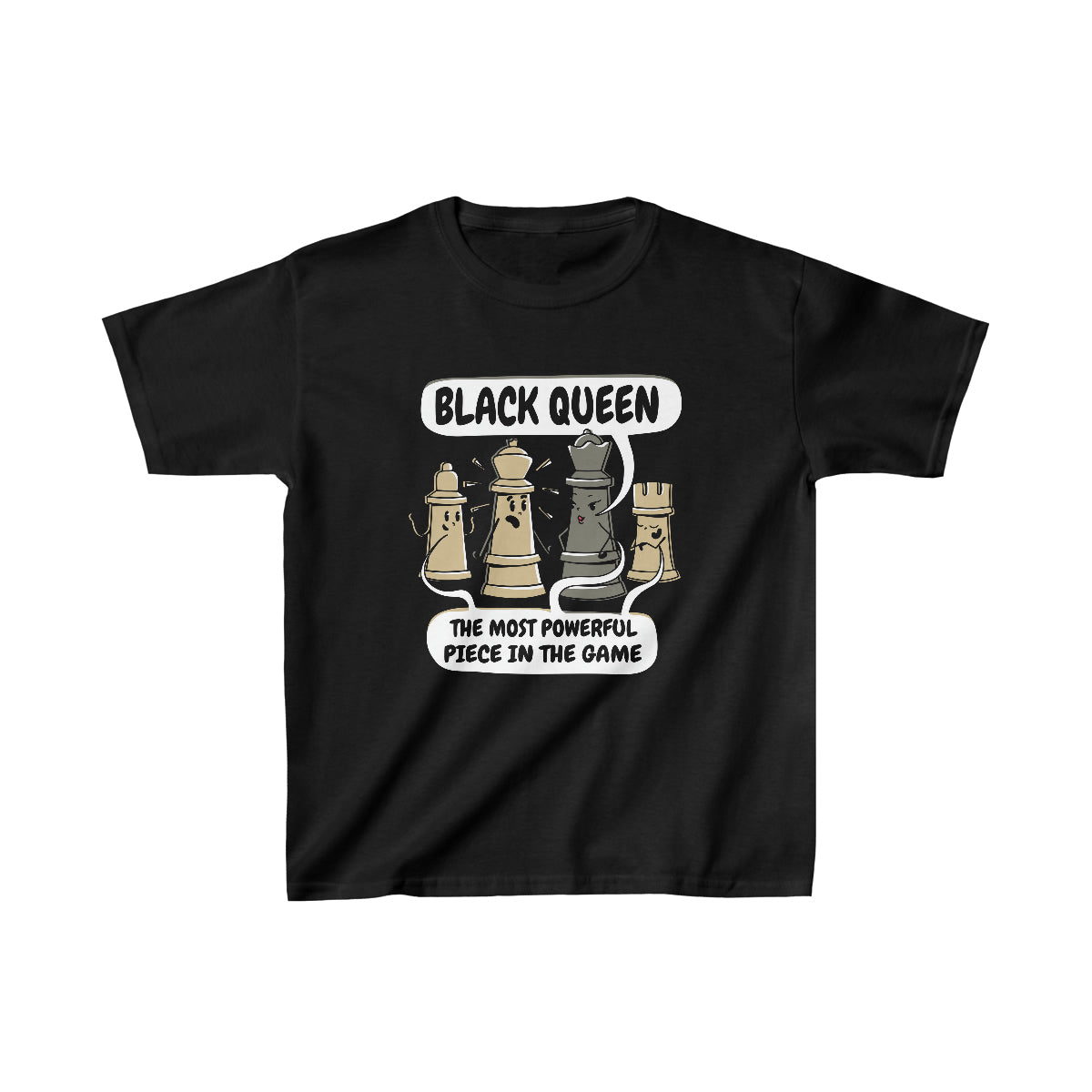 Womens Black Queen Most Powerful Chess African T-Shirt