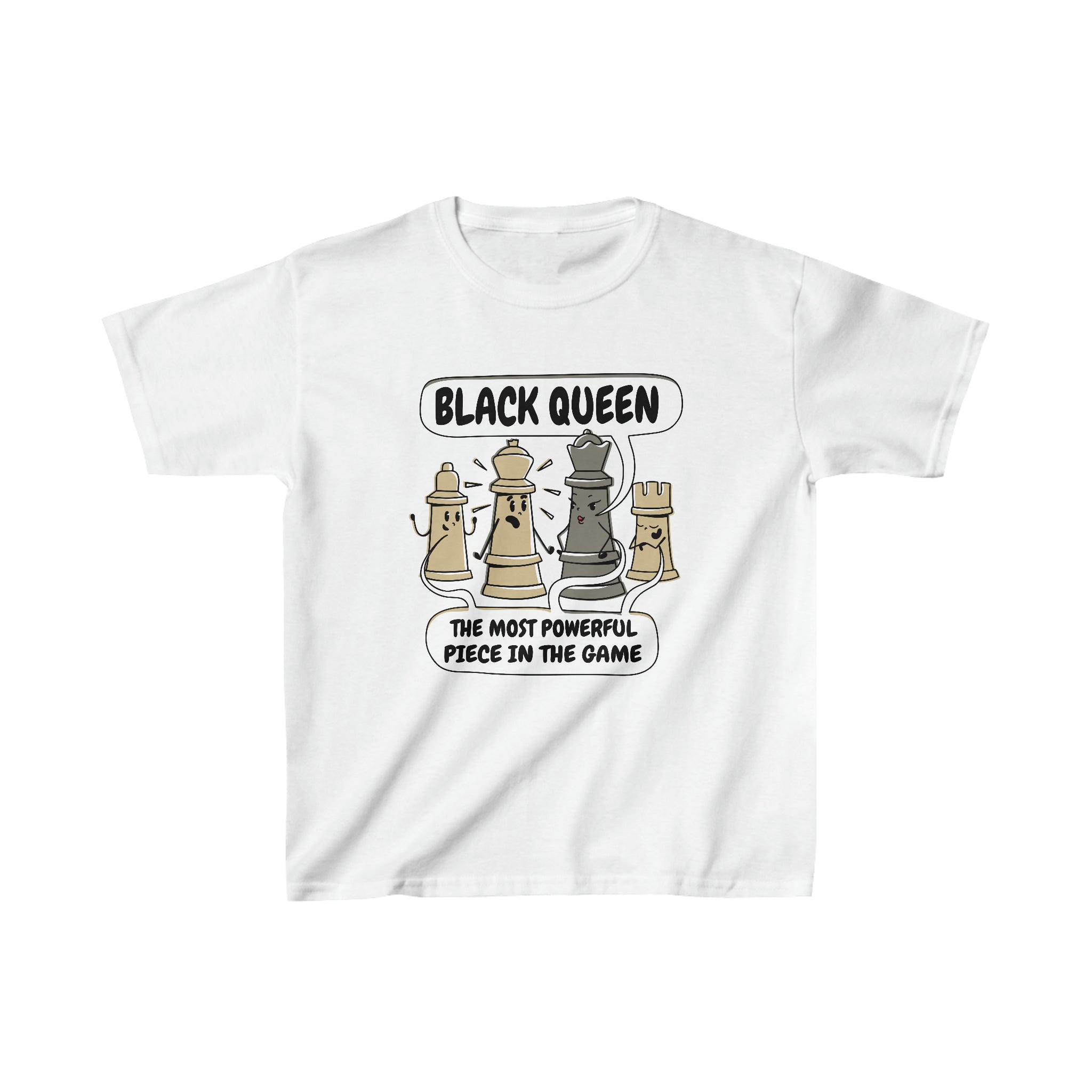 Womens Black Queen Most Powerful Chess African T-Shirt