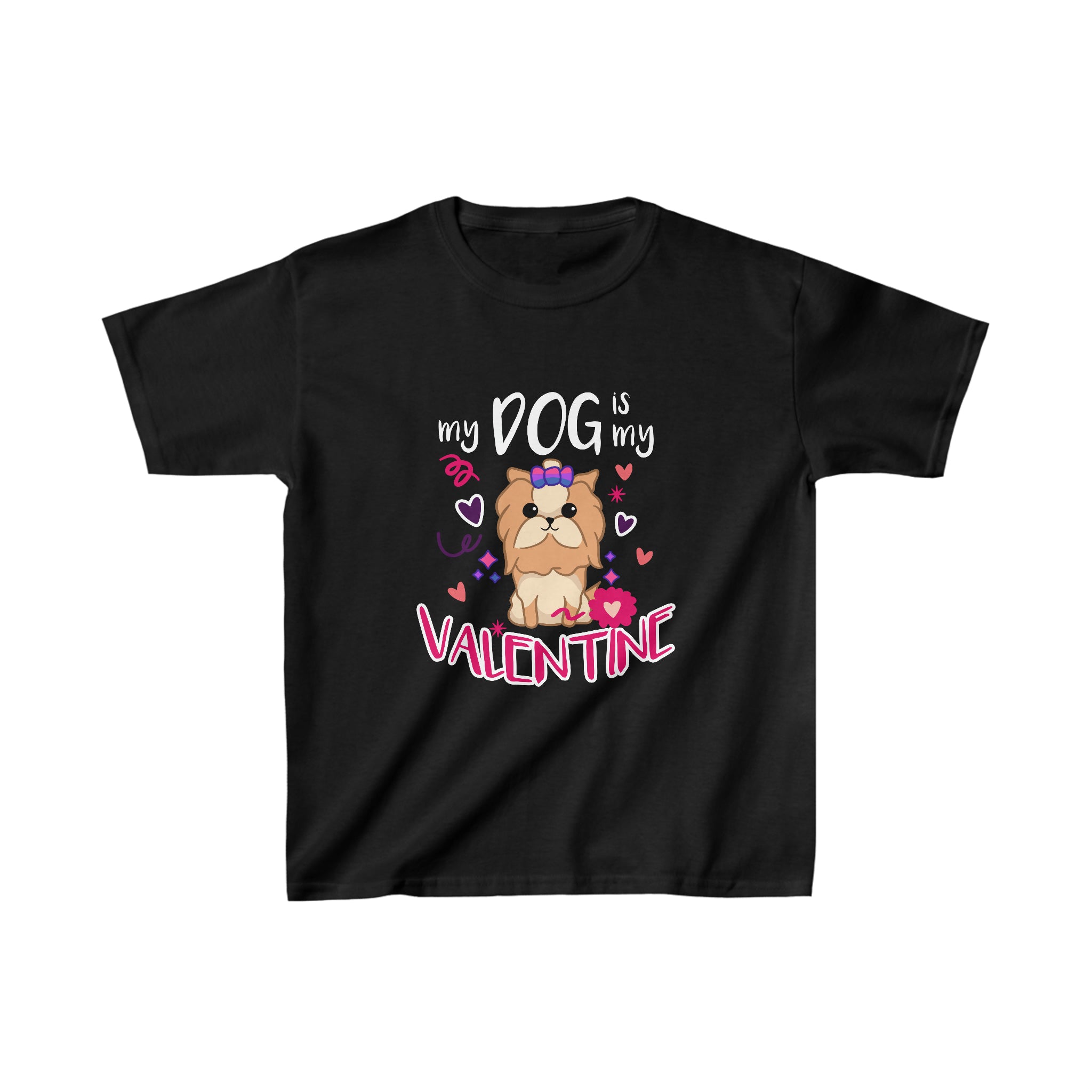 My Dog is My Valentine Funny Puppy For Dog Lover T-Shirt