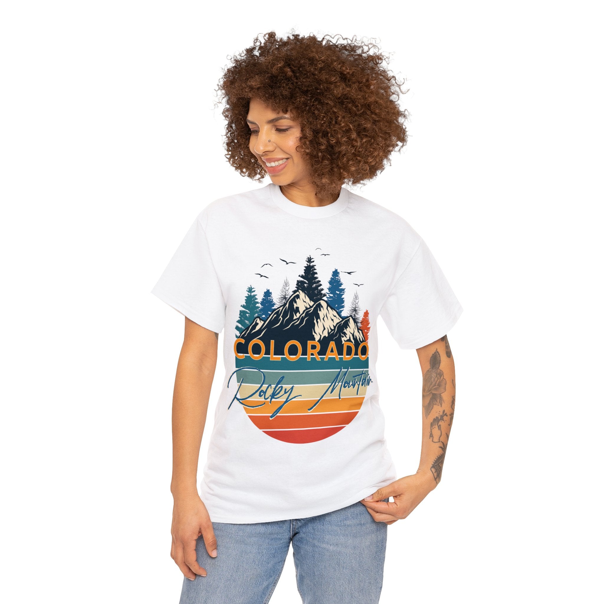 Colorado Retro Vintage Mountains Nature Hiking T-Shirt