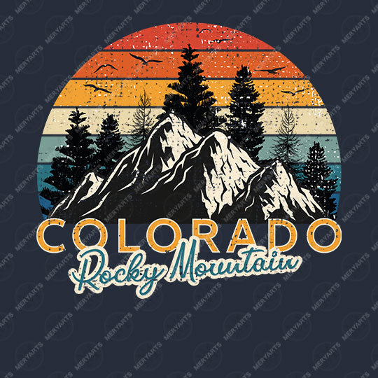 Colorado Rocky Mountain Nature Retro Vintage T-Shirt