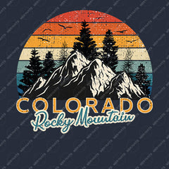 Colorado Rocky Mountain Retro Vintage Nature Hoodie