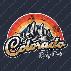 Colorado Rocky Mountain Retro Vintage Nature Hoodie