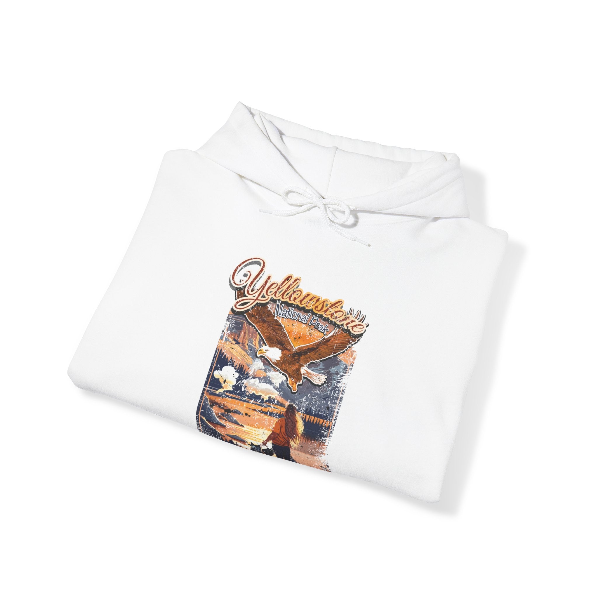 Yellowstone National Park Vibrant Sunset Over A Tranquil Lake Hoodie