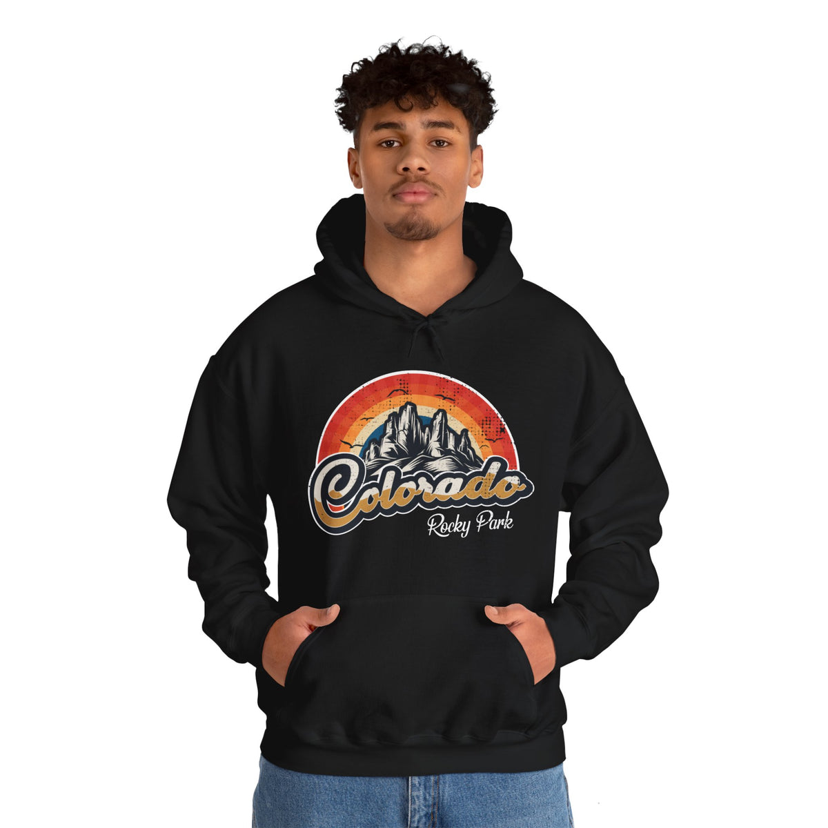 Colorado Rocky Mountain Retro Vintage Nature Hoodie