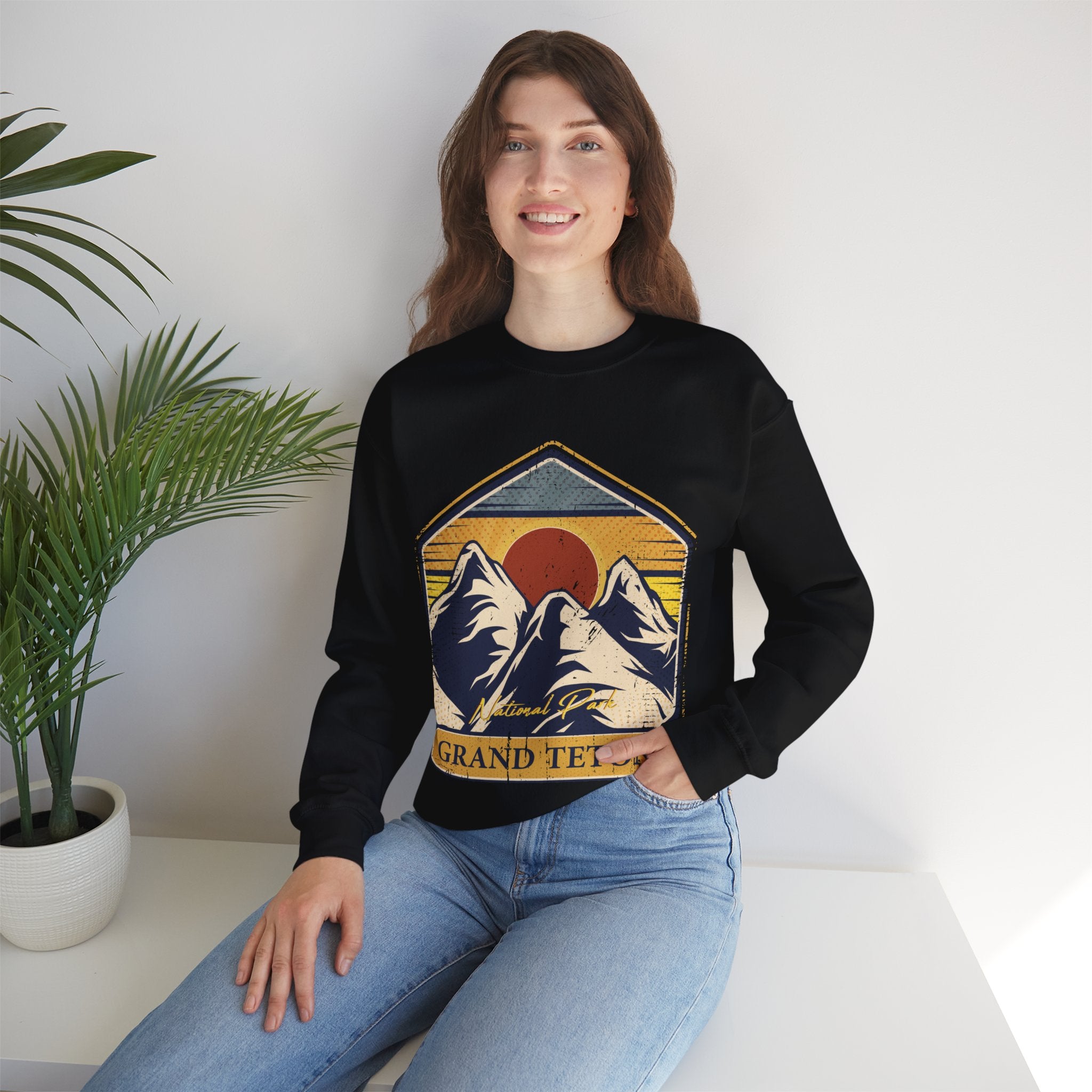 The Jackson Hole Exclusive Wyoming Mountains Lovers Crewneck Sweatshirt