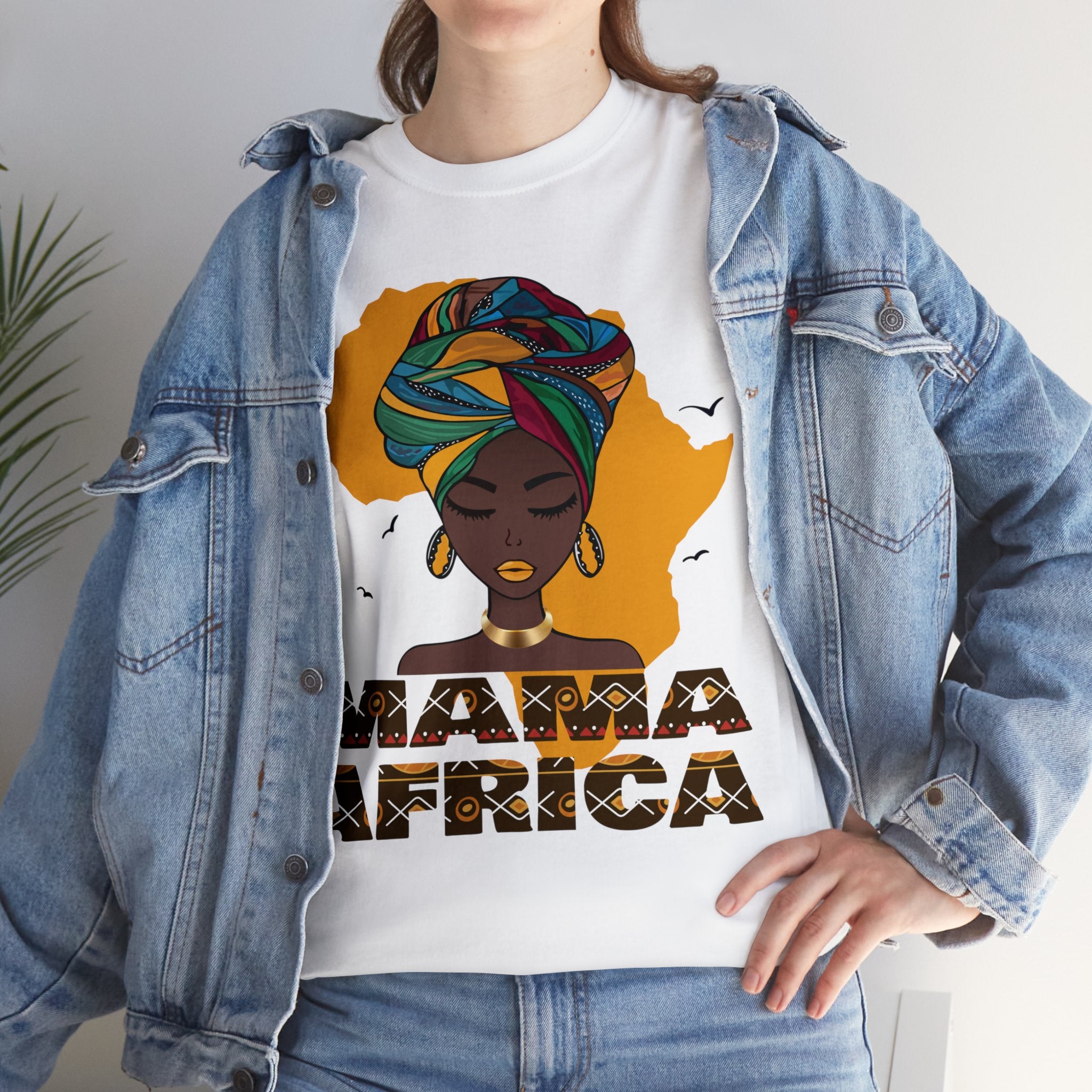 Mama Africa Map & Face Funny Top T-Shirt