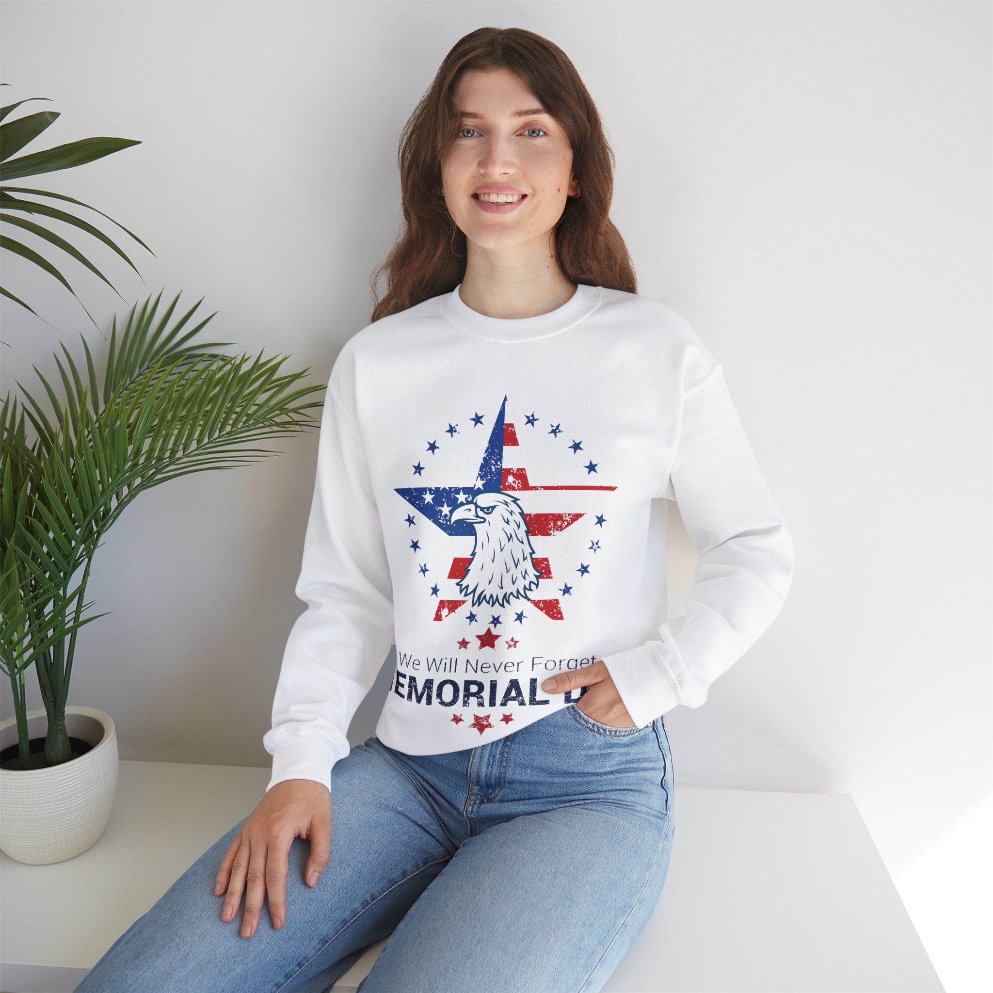 Memorial Day Graphic Crewneck Sweatshirt