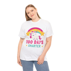 Smarter 100th Day of School Unicorn Rainbow T-Shirt